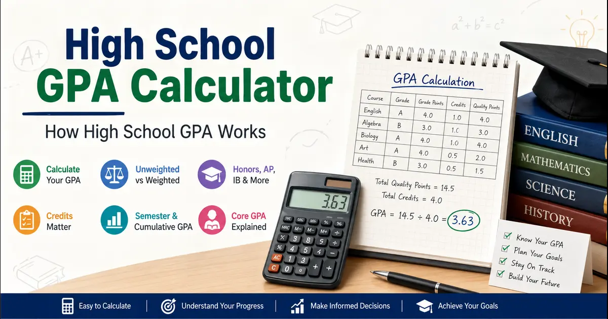 High School GPA Calculator: How High School GPA Works