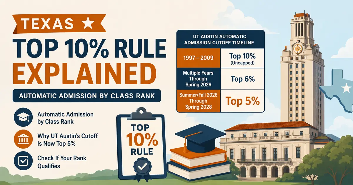 Texas Top 10% Rule Explained: Automatic Admission by Class Rank