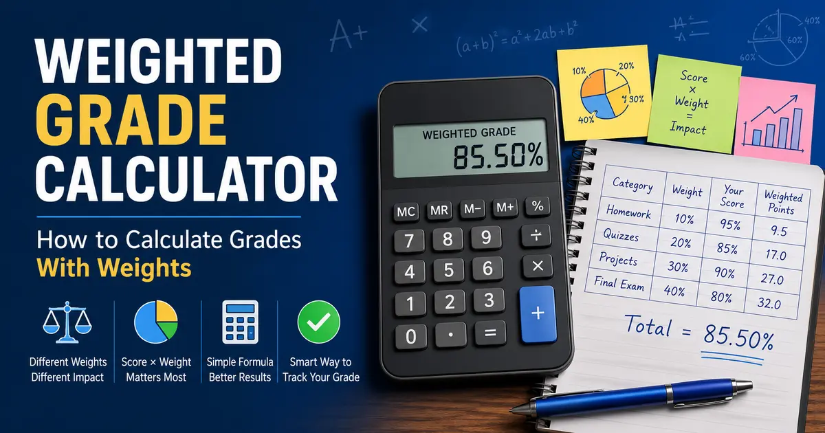 Weighted Grade Calculator How to Calculate Grades With Weights